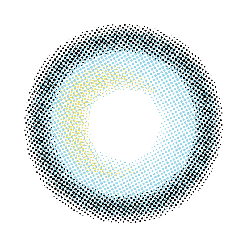 Custard Blue colored contact lenses
