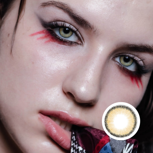 Pumpkin-Brown colored contact lenses