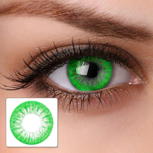 cosplay flower fire bright green (12 months) colored contact lenses