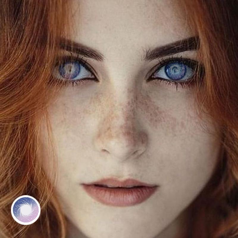 Galaxy Starry Sky. Purple (12 months) colored contact lenses