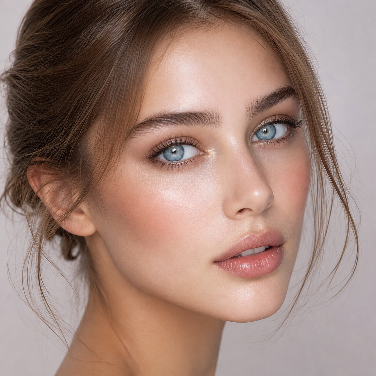 Ocean Petal Halo Blue colored contacts - a softer wearable mood shown from two useful angles