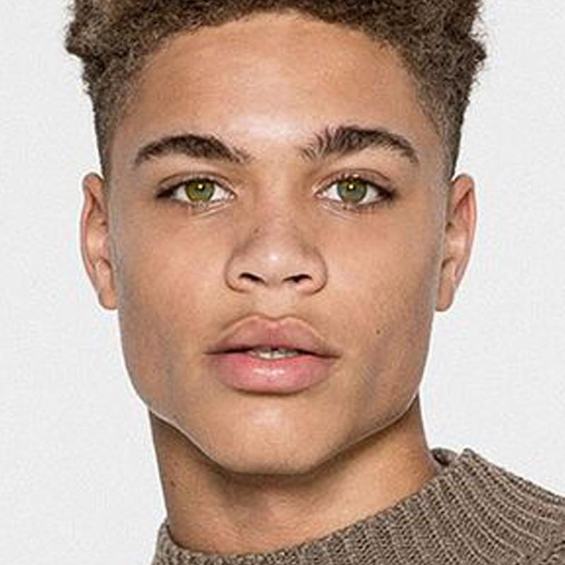 Men's dark green (12 months) colored contact lenses