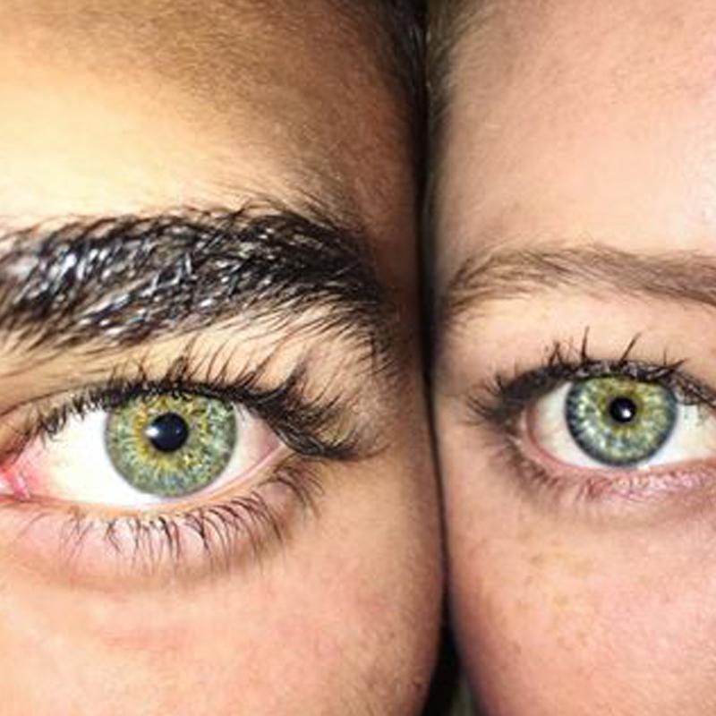 Men's marble pattern green (12 months) colored contact lenses