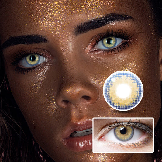 Masonry Blue Brown colored contact lenses