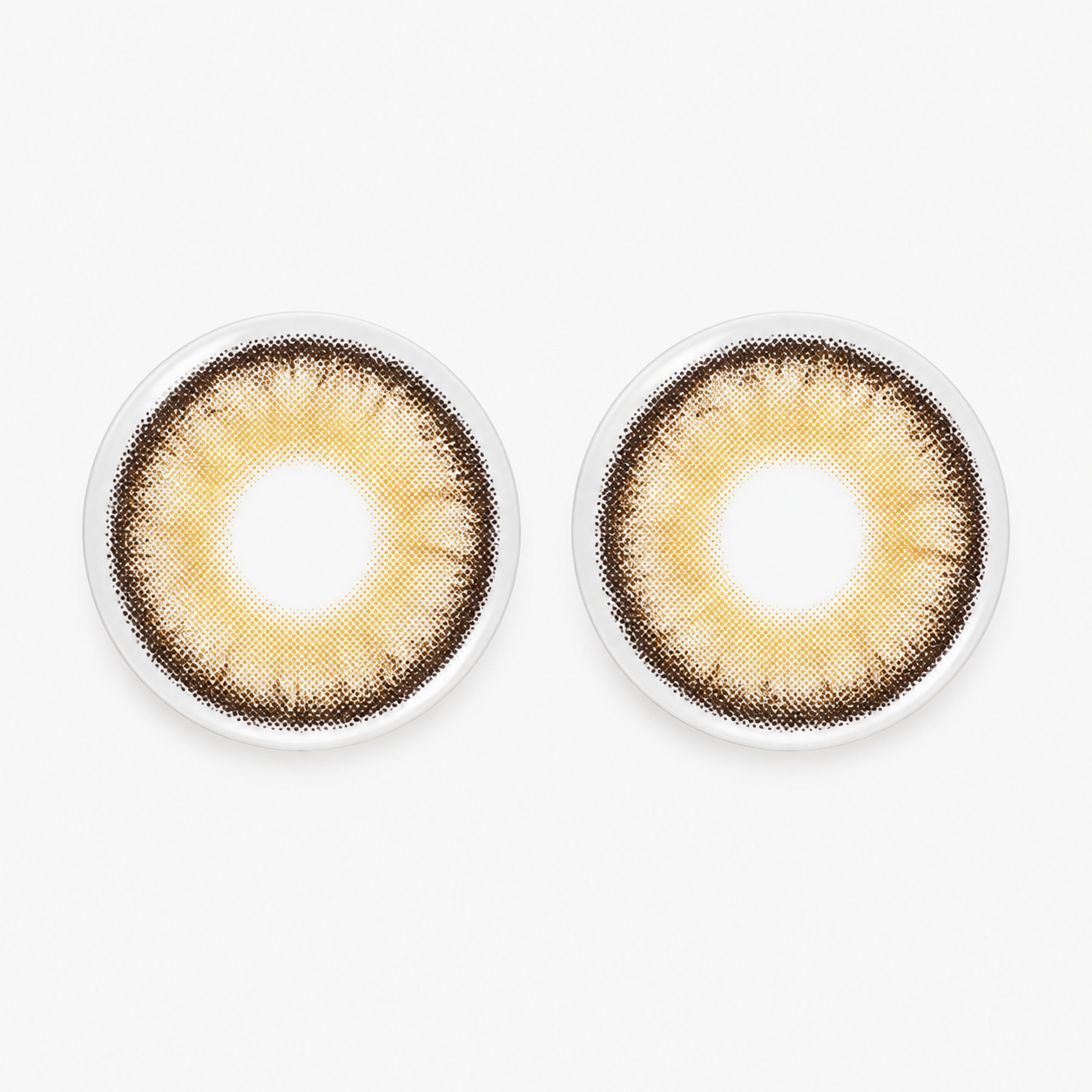 JA Brown colored contact lenses pair - lens design