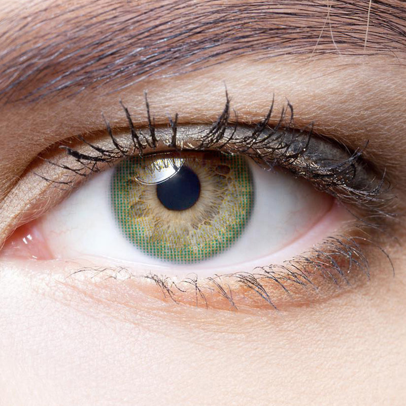 Blue Camellia colored contact lenses