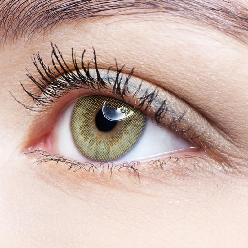 Crystal Clear Green colored contact lenses