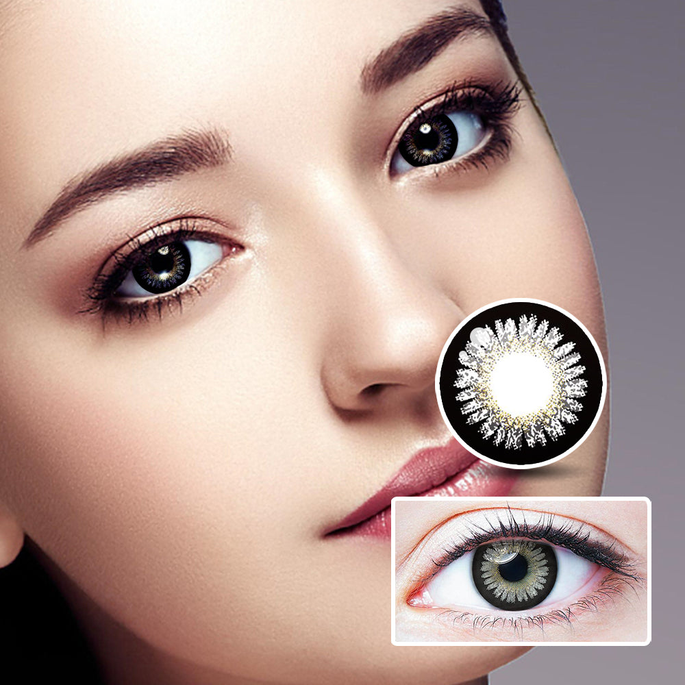 Cherry Gray colored contact lenses