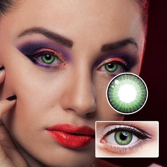 Honey Nut Green colored contact lenses