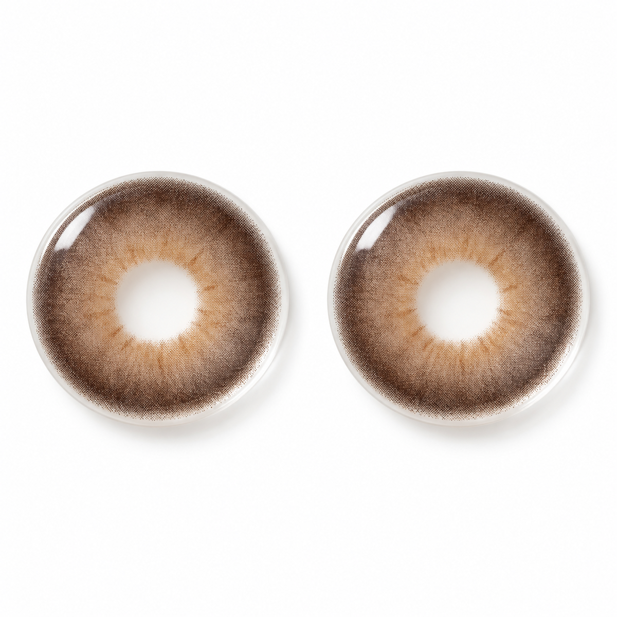 Espresso Mink Satin Wash colored contact lenses pair - lens design