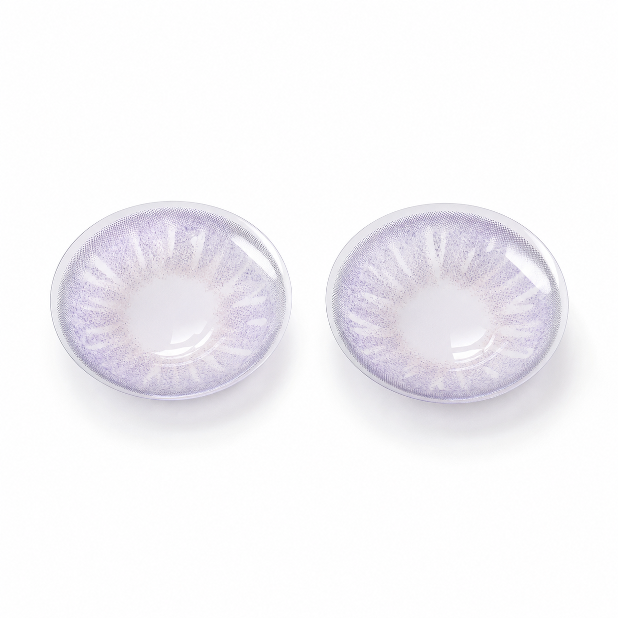 Frosted Lavender Veil colored contact lenses pair - lens design