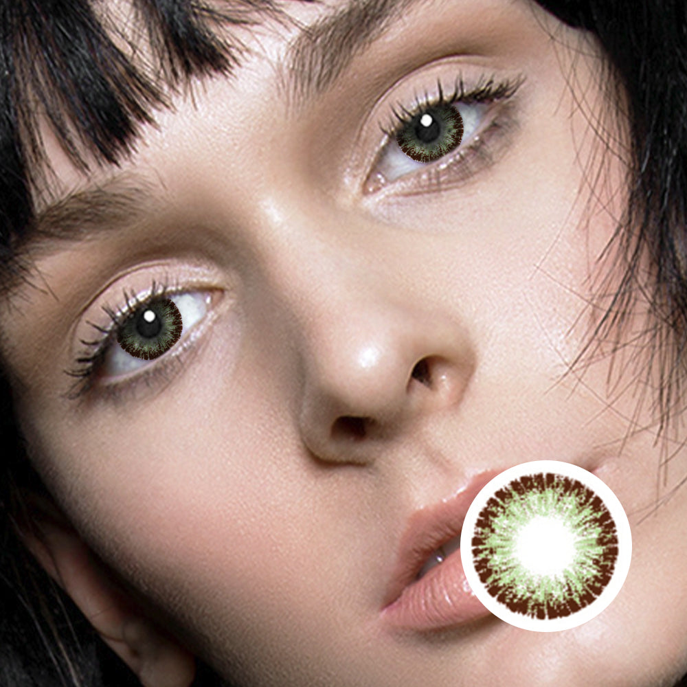 Super Luminous Green | Moxielens Botanical Haze Colored Contacts -- Botanical Haze colored contacts | Moxielens