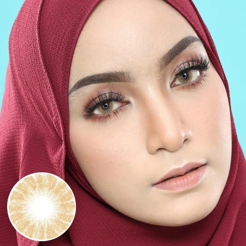 Natural orange (12 months) colored contact lenses