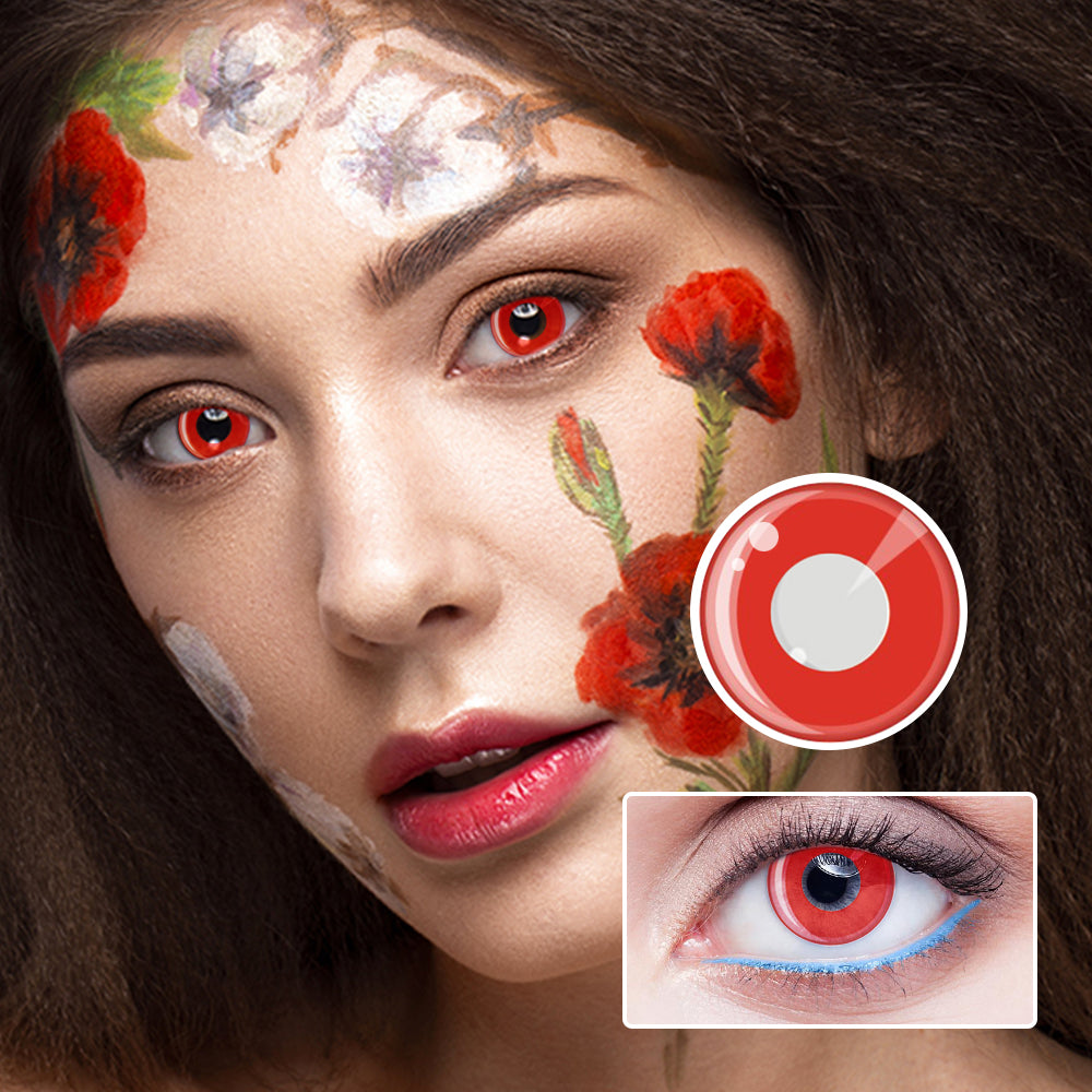 Pure Red Flake | Moxielens Fantasy FX Colored Contacts -- Fantasy FX colored contacts | Moxielens