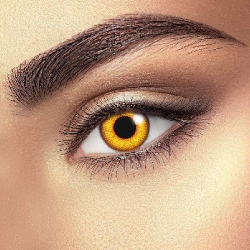 Rainbow series golden yellow (12 months) colored contact lenses