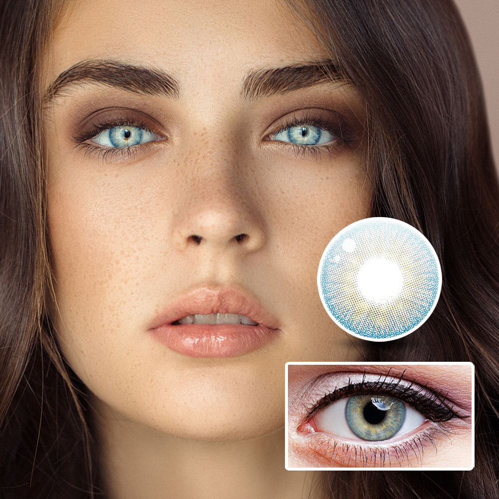 Small Pineapple Gray colored contact lenses