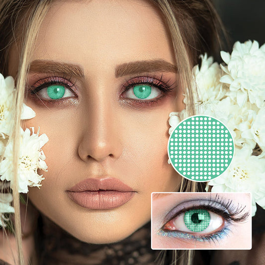 Green Mesh | Moxielens Botanical Haze Colored Contacts -- Botanical Haze colored contacts | Moxielens