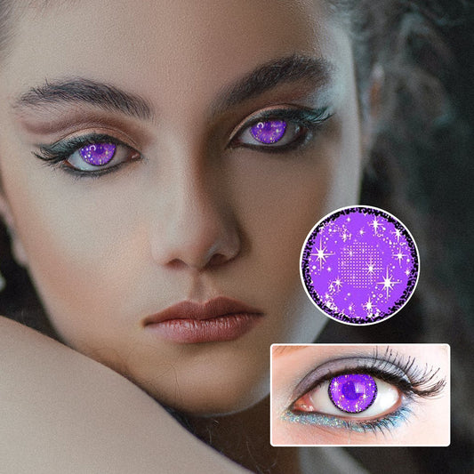 Midsummer Night Purple | Moxielens Aurora Veil Colored Contacts -- Aurora Veil colored contacts | Moxielens
