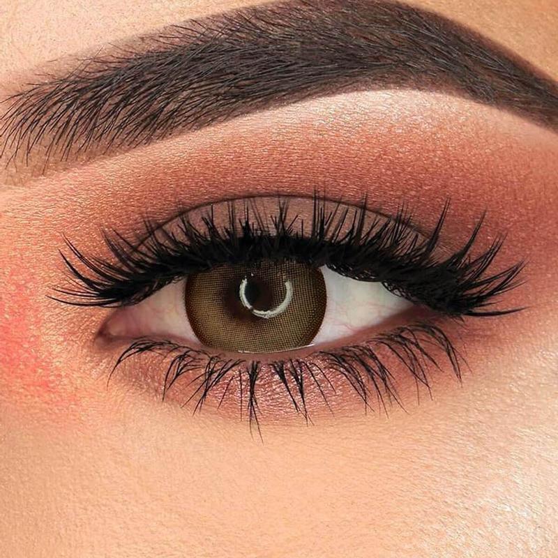 [1 Piece] Mochi Brown Prescription (12 Month) colored contact lenses