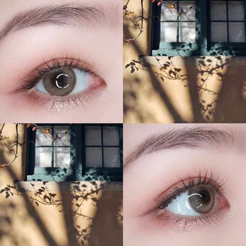 Natural brown colored contact lenses
