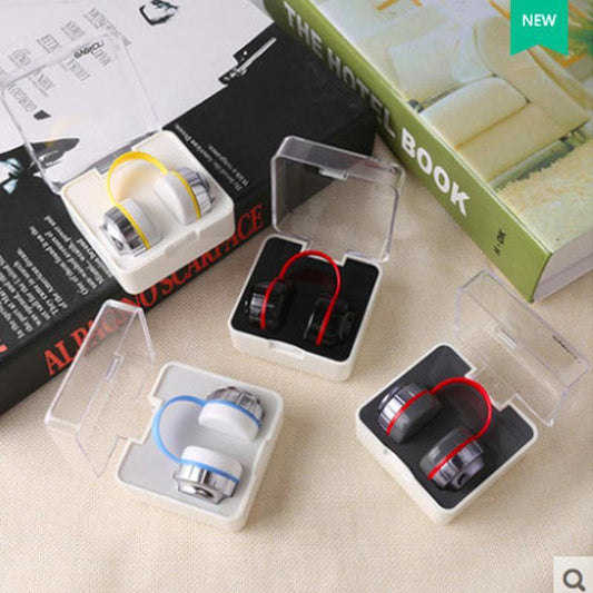 Multi-color headphone contact lens case and contact lens companion box colored contact lenses