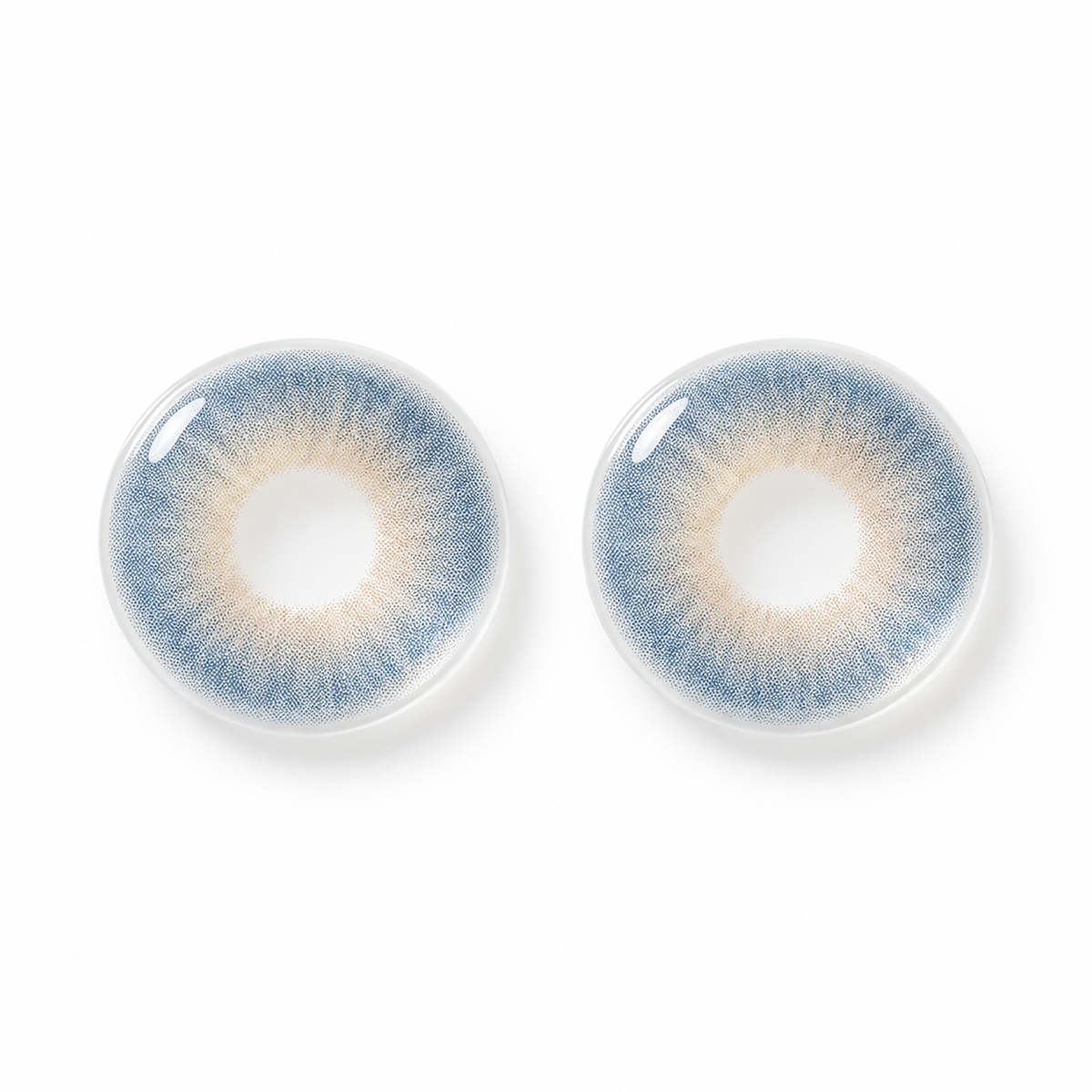 Polar Denim Pearl Blend colored contact lenses pair - lens design