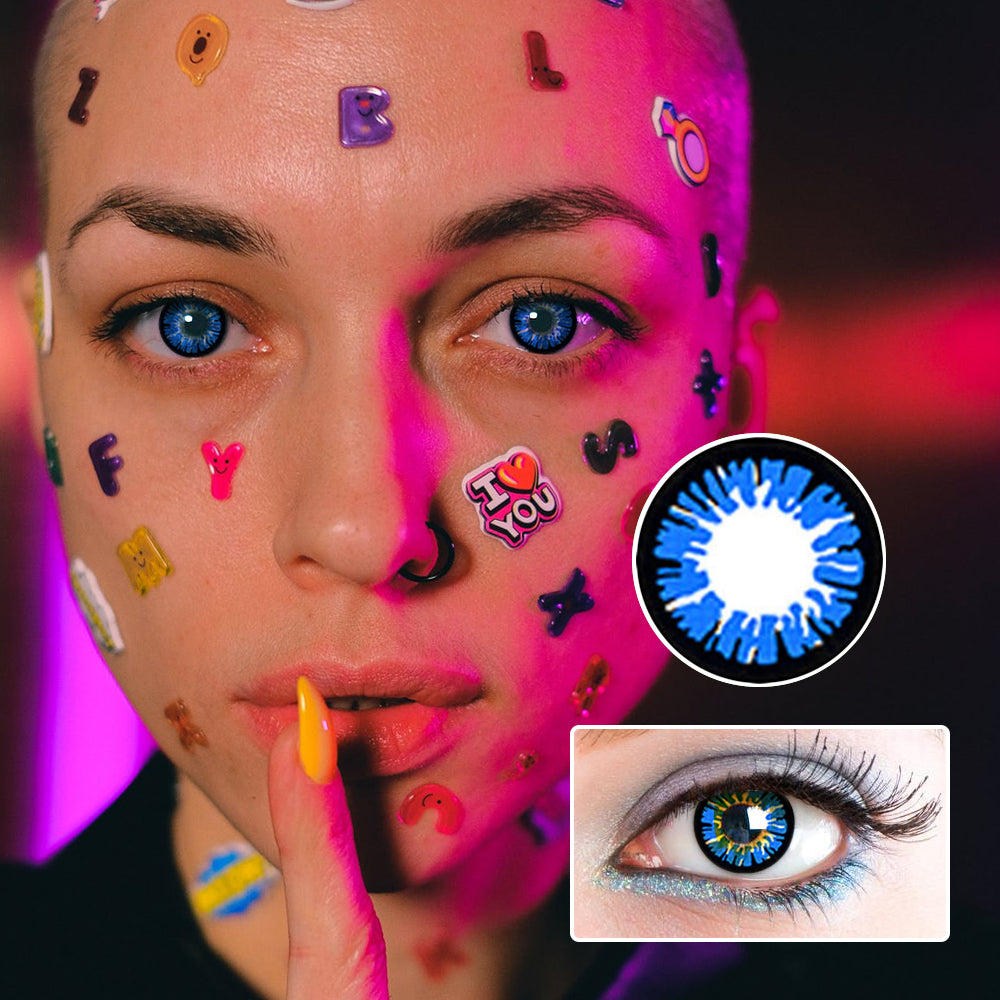 Blue Knight colored contact lenses by Moxielens