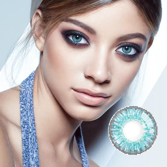 Pure blue (12 months) colored contact lenses