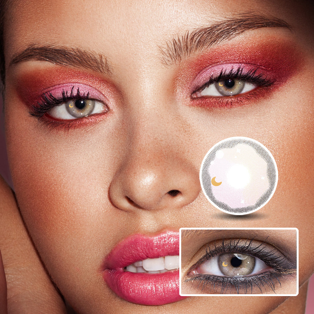 Star Moon Pink colored contact lenses