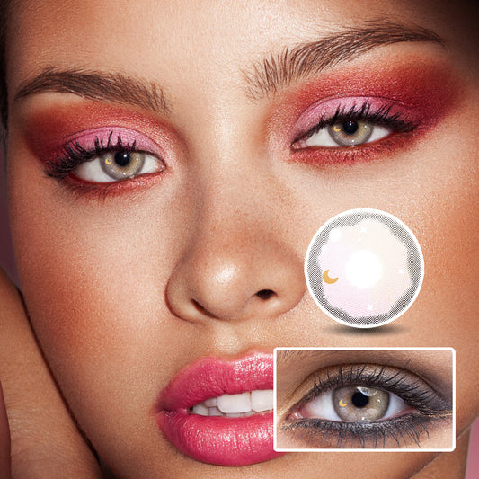 Star Moon Pink colored contact lenses
