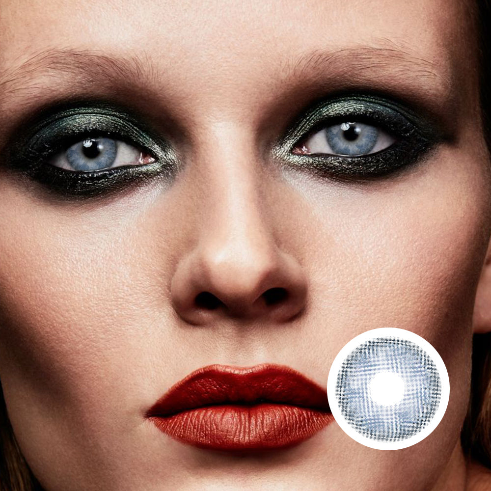 Butterfly Girl-Blue colored contact lenses by Moxielens