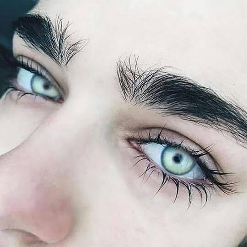 Men's natural cyan (12 months) colored contact lenses