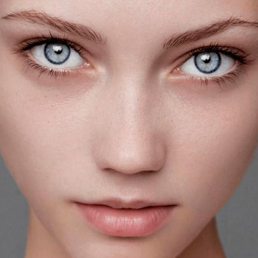 Natural black ring gray (12 months) colored contact lenses