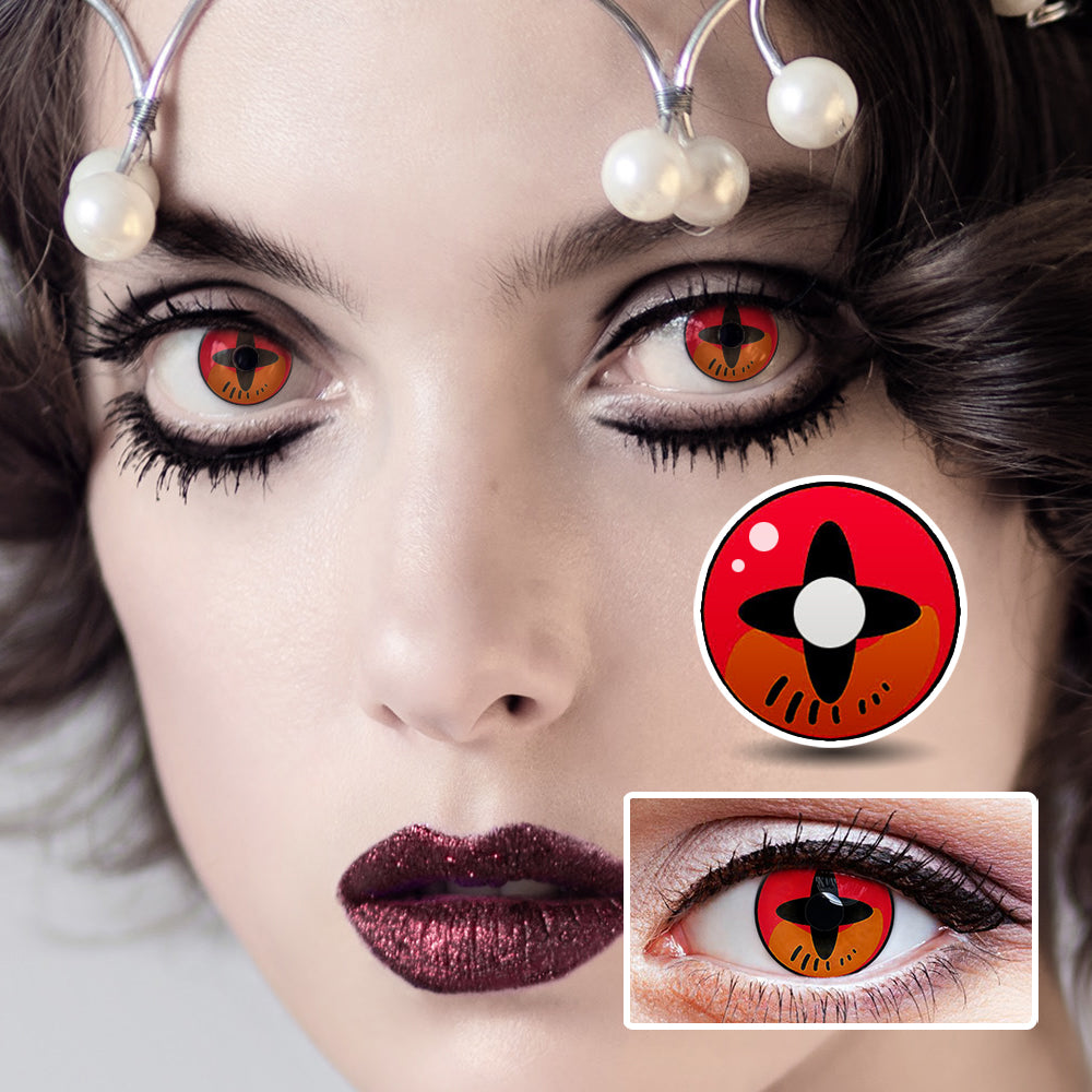 Cross Blood Wheel colored contact lenses by Moxielens