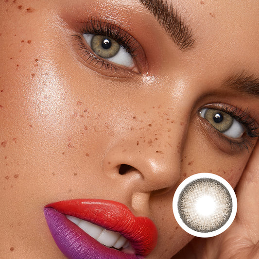 Lced Drop Black Tea colored contact lenses