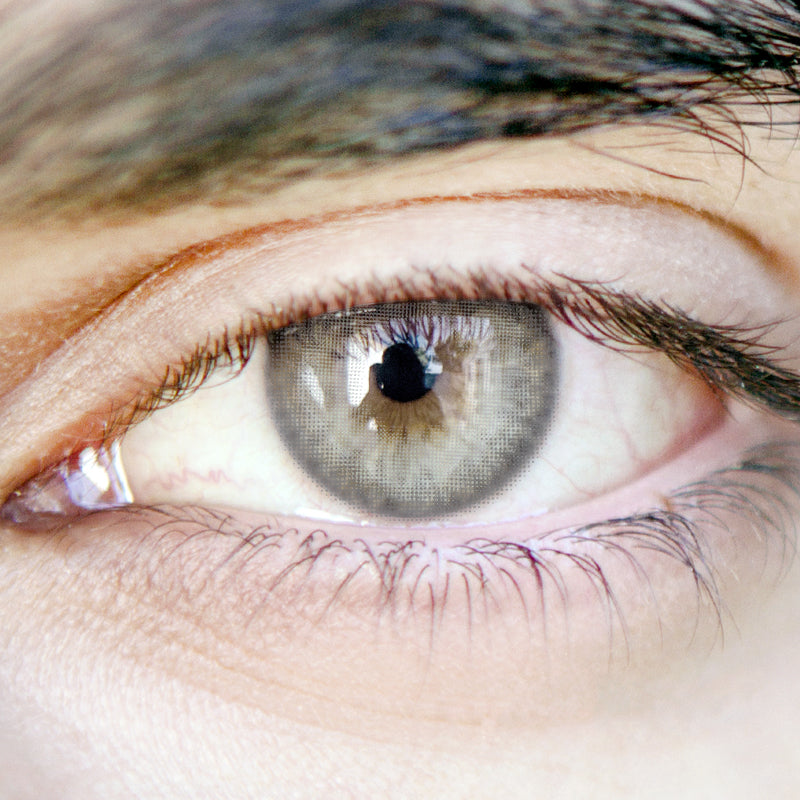 Diamond Edge Grey colored contact lenses by Moxielens
