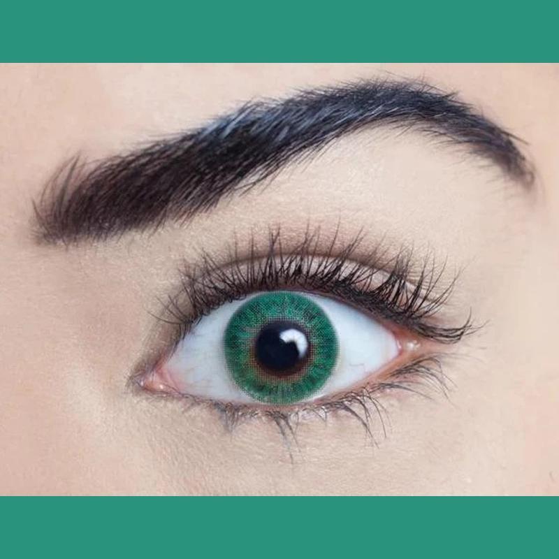 Forest green (12 months) colored contact lenses