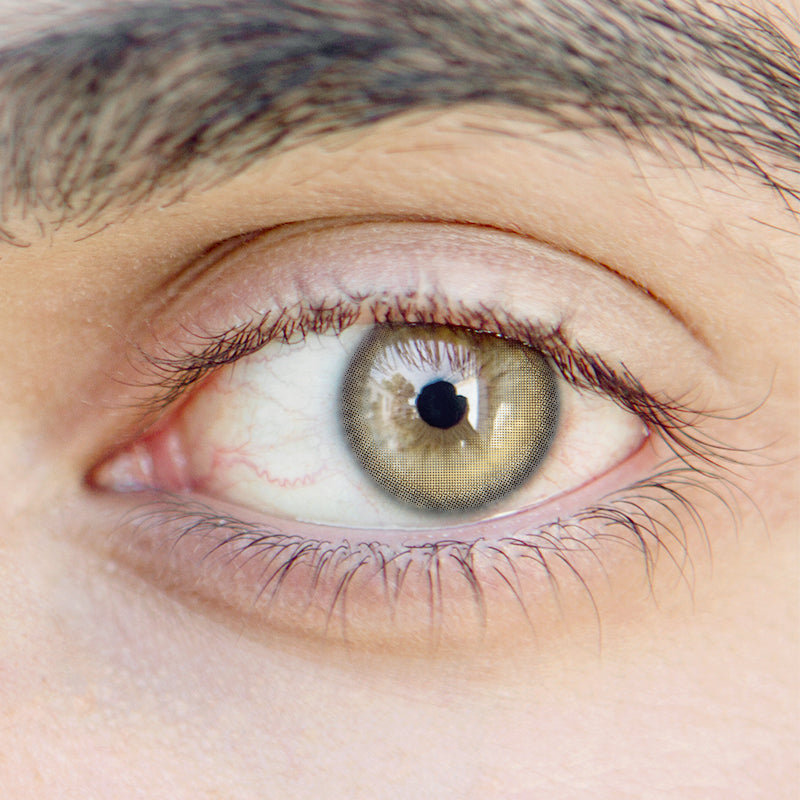 Men' Lunar Semi-Glossy Brown | Moxielens Earth Glow Colored Contacts
