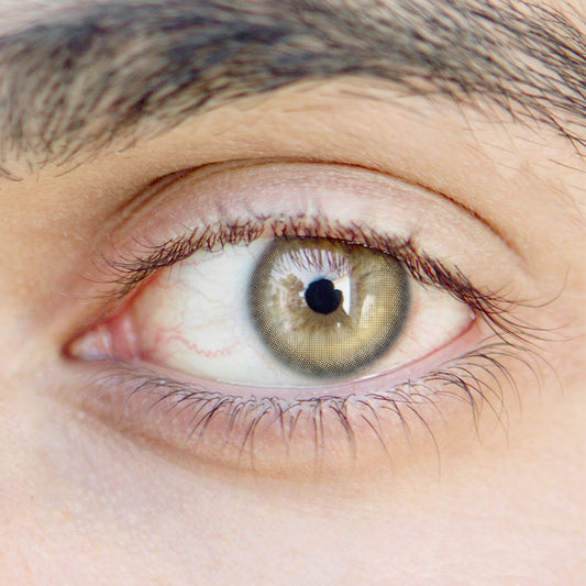 Men' Lunar Semi-Glossy Brown | Moxielens Earth Glow Colored Contacts