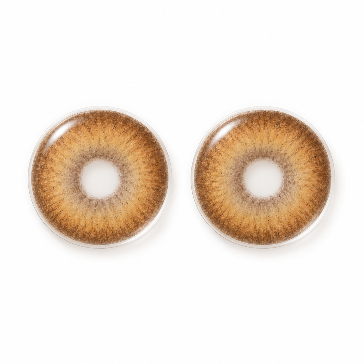 Amber Maple Short Stroke colored contact lenses pair - lens design