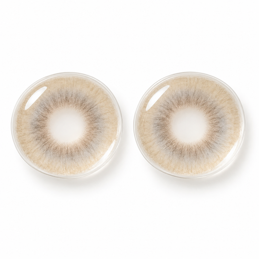 Cashmere Greige Silk Gradient colored contact lenses pair - lens design