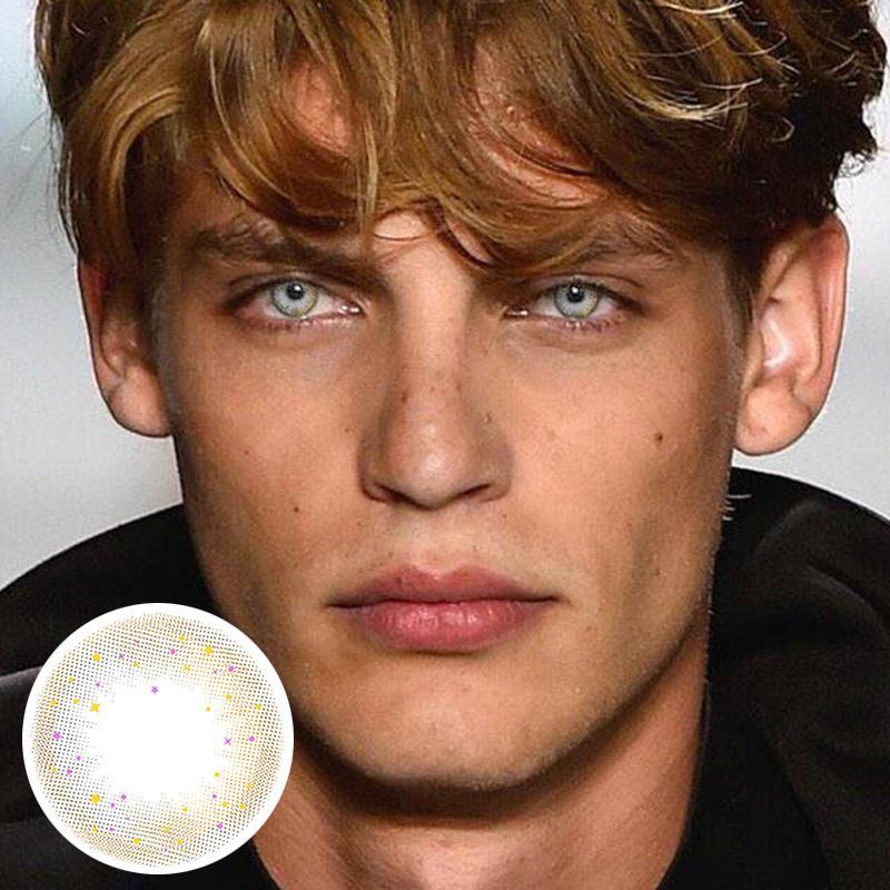 Men's honey (12 months) colored contact lenses