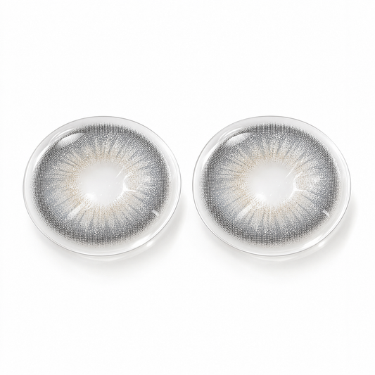Pearl Water Gray colored contact lenses pair - lens design