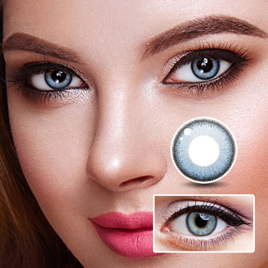 Blue Cheese colored contact lenses