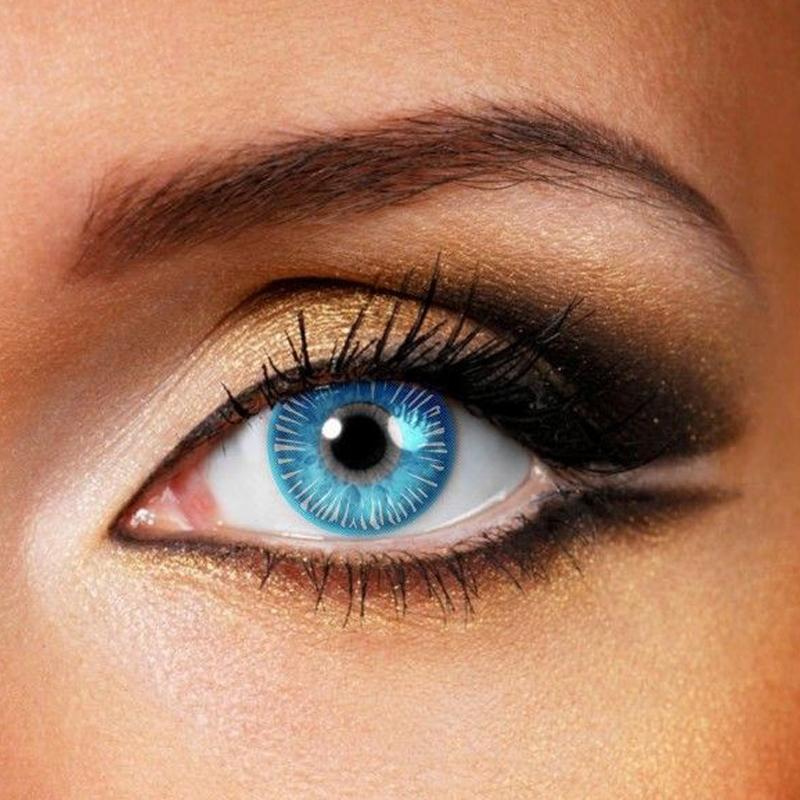 cosplay ice crystal blue (12 months) colored contact lenses
