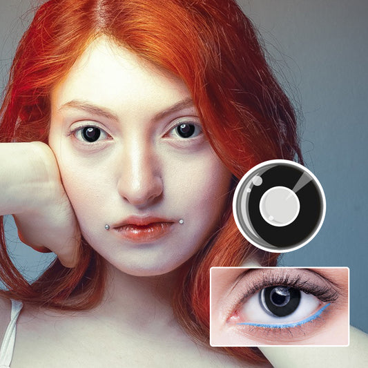 Pure Black Film | Moxielens Midnight Edge Colored Contacts -- Midnight Edge colored contacts | Moxielens