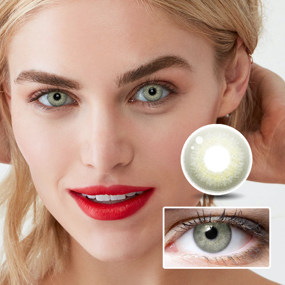 Hepburn Green colored contact lenses