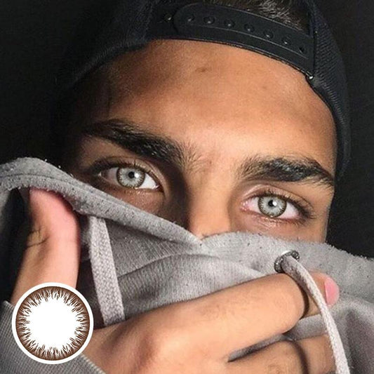 Men's coffee color (12 months) colored contact lenses