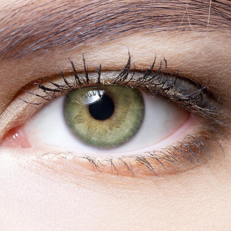 Empty Mountain Base Green colored contact lenses