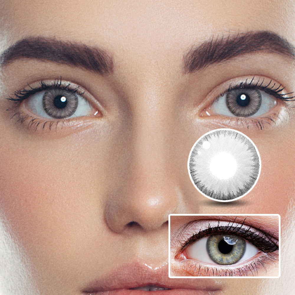 Ice Dew Ash colored contact lenses